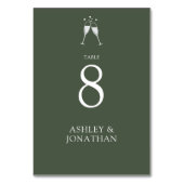 エレガントモダンシンプルエレメント結婚の テーブルナンバー (正面)