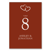 エレガントモダンシンプルエレメント結婚の テーブルナンバー (裏面)