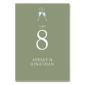 エレガントモダンシンプルエレメント結婚の テーブルナンバー (裏面)