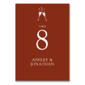 エレガントモダンシンプルエレメント結婚の テーブルナンバー (裏面)