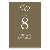エレガントモダンシンプルエレメント結婚の テーブルナンバー (裏面)