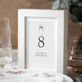 エレガントモダンシンプルエレメント結婚の テーブルナンバー