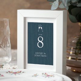 エレガントモダンシンプルエレメント結婚の テーブルナンバー