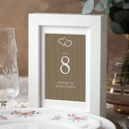 エレガントモダンシンプルエレメント結婚の テーブルナンバー