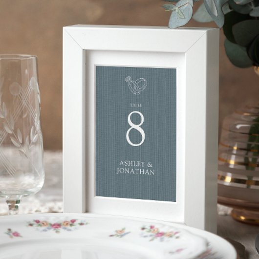 エレガントモダンシンプルエレメント結婚の テーブルナンバー