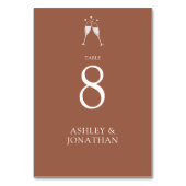 エレガントモダンシンプルエレメント結婚の テーブルナンバー (裏面)
