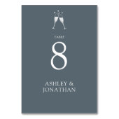 エレガントモダンシンプルエレメント結婚の テーブルナンバー (正面)