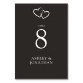 エレガントモダンシンプルエレメント結婚の テーブルナンバー (裏面)