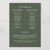 エレガントモダンシンプルエレメント結婚の プログラム (裏面)