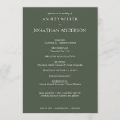 エレガントモダンシンプルエレメント結婚の プログラム (正面)