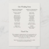 エレガントモダンシンプルエレメント結婚の プログラム (裏面)