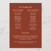 エレガントモダンシンプルエレメント結婚の プログラム (裏面)