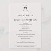 エレガントモダンシンプルエレメント結婚の プログラム (正面)