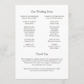 エレガントモダンシンプルエレメント結婚の プログラム (裏面)