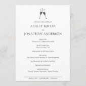 エレガントモダンシンプルエレメント結婚の プログラム (正面)