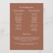 エレガントモダンシンプルエレメント結婚の プログラム (裏面)