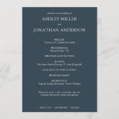 エレガントモダンシンプルエレメント結婚の プログラム (正面)