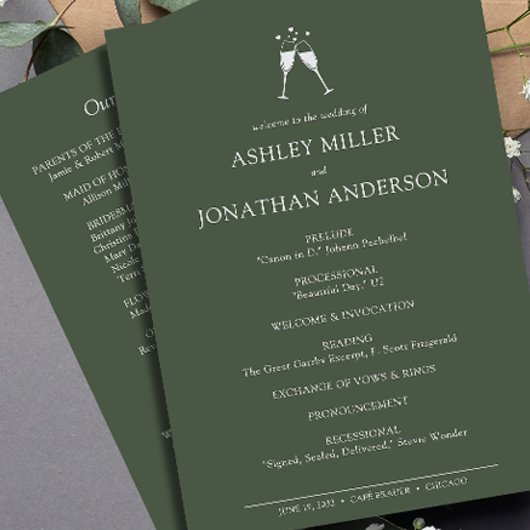 エレガントモダンシンプルエレメント結婚の プログラム