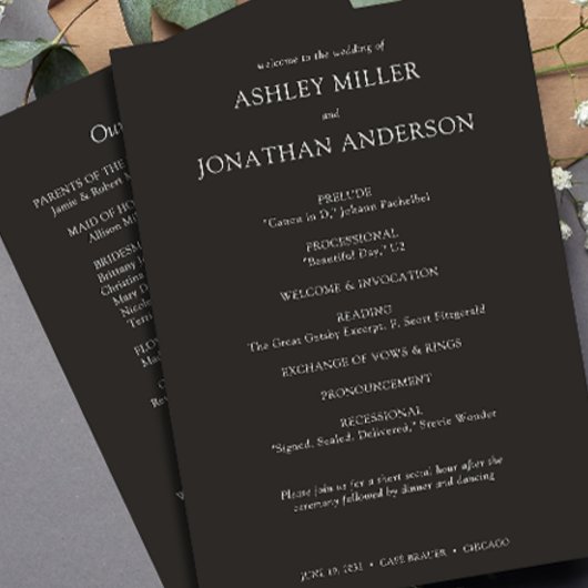 エレガントモダンシンプルエレメント結婚の プログラム