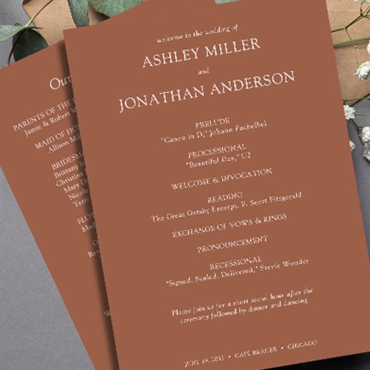 エレガントモダンシンプルエレメント結婚の プログラム