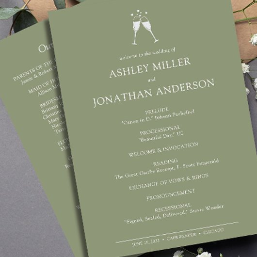 エレガントモダンシンプルエレメント結婚の プログラム