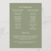 エレガントモダンシンプルエレメント結婚の プログラム (裏面)