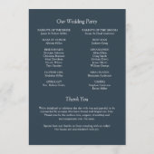 エレガントモダンシンプルエレメント結婚の プログラム (裏面)