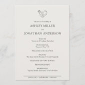 エレガントモダンシンプルエレメント結婚の プログラム (正面)