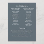 エレガントモダンシンプルエレメント結婚の プログラム (裏面)