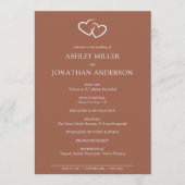 エレガントモダンシンプルエレメント結婚の プログラム (正面)