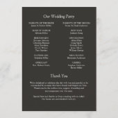 エレガントモダンシンプルエレメント結婚の プログラム (裏面)