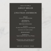 エレガントモダンシンプルエレメント結婚の プログラム (正面)