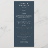 エレガントモダンシンプルエレメント結婚の メニュー (正面)