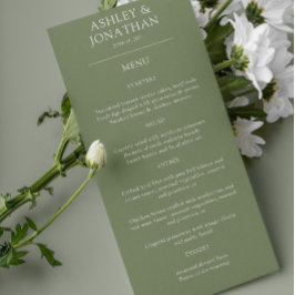 エレガントモダンシンプルエレメント結婚の メニュー