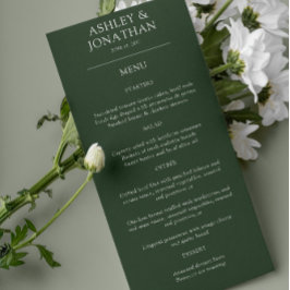 エレガントモダンシンプルエレメント結婚の メニュー