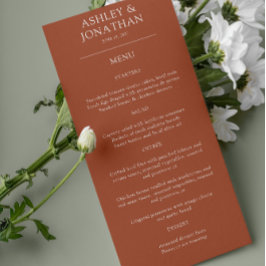 エレガントモダンシンプルエレメント結婚の メニュー