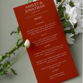 エレガントモダンシンプルエレメント結婚の メニュー