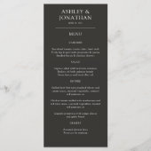 エレガントモダンシンプルエレメント結婚の メニュー (正面)