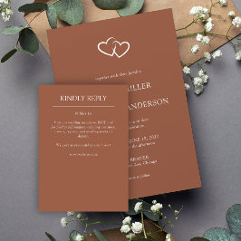 エレガントモダンシンプルエレメント結婚の 出欠カード