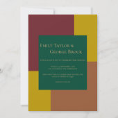 エレガントモダンシンプルカラフル結婚スタイリッシュの 招待状 (正面)