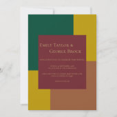 エレガントモダンシンプルカラフル結婚フォーマルの 招待状 (正面)