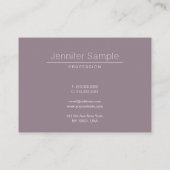 エレガントモダンシンプルサロンプレーンプロフェッショナル 名刺 (裏面)