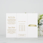 エレガントモダンシンプルサロン金ゴールド3折パンフレット (スタンド正面)