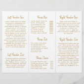 エレガントモダンシンプルサロン金ゴールド3折パンフレット (裏面)