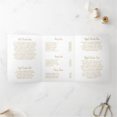 エレガントモダンシンプルサロン金ゴールド3折パンフレット 三つ折りカード (内部)