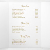 エレガントモダンシンプルサロン金ゴールド3折パンフレット 三つ折りカード (内部中)