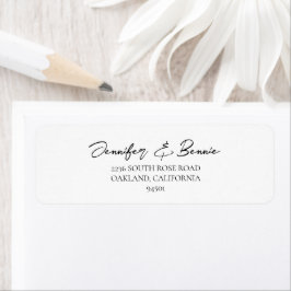 エレガントモダンシンプルシック・ミニマル結婚リスト ラベル