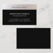 エレガントモダンシンプルシルバーブラックプロフェッショナル 名刺 (正面/裏面)