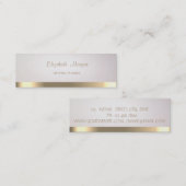 エレガントモダンシンプルストライプフェイク金ゴールド スキニー名刺 (正面/裏面)