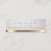 エレガントモダンシンプルストライプフェイク金ゴールド スキニー名刺 (裏面)